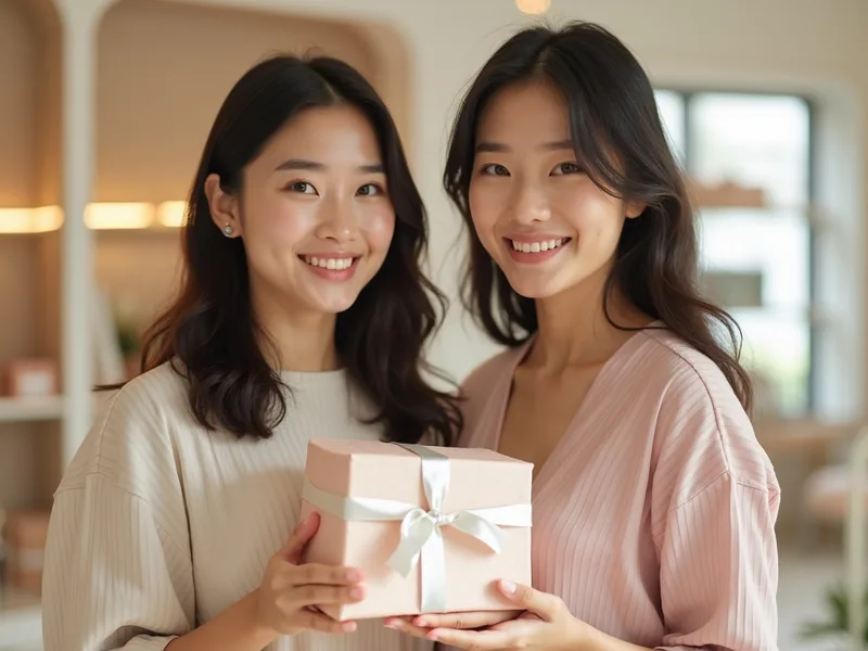 성년의 날 향수 선물을 주고받는 20대 남녀